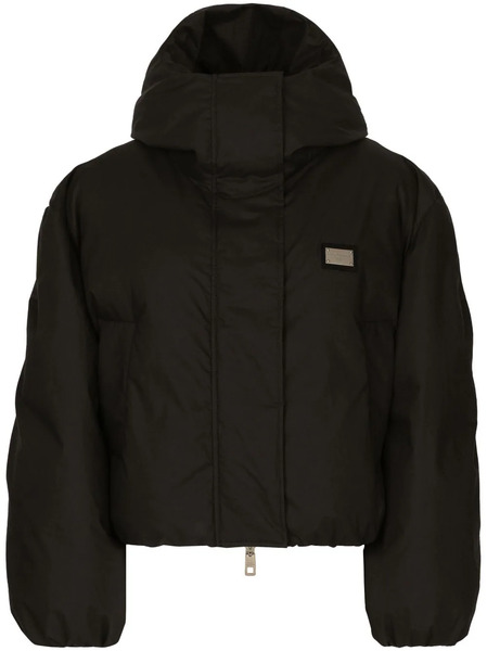  Dolce & Gabbana Logo-plaque Padded Jacket - Black 