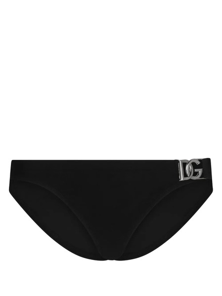  Dolce & Gabbana Logo-plaque Swim Trunks - Black 