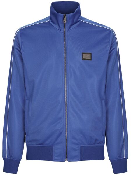  Dolce & Gabbana Logo-plaque Zip-up Jacket - Blue 