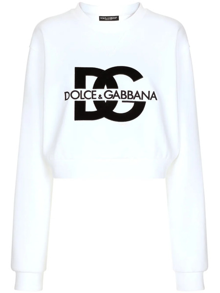  Dolce & Gabbana Logo-print Cotton-blend Sweatshirt - White 