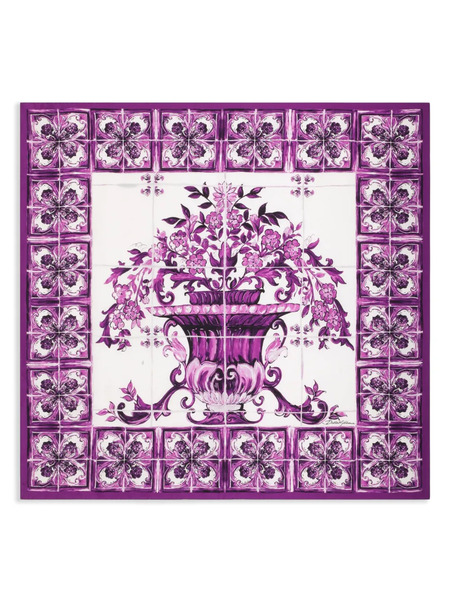  Dolce & Gabbana Majolica-print Scarf - Purple 