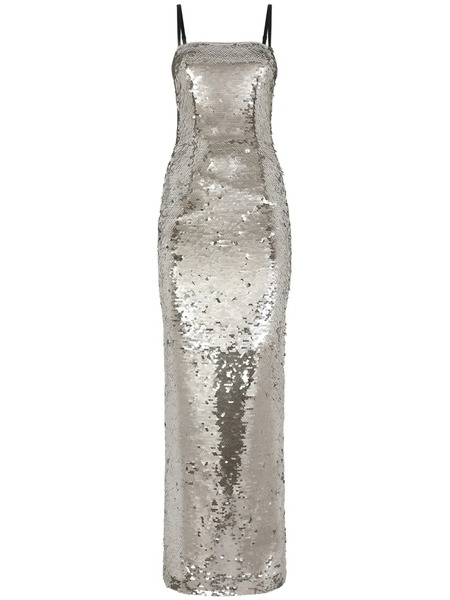  Dolce & Gabbana Maxi Sequin-embellished Dress - Silver 