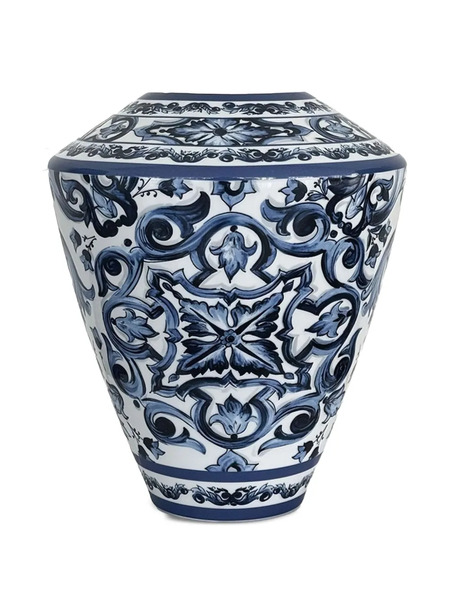  Dolce & Gabbana Mediterranean Patterned Vase (25cm X 29 Cm) - Blue 