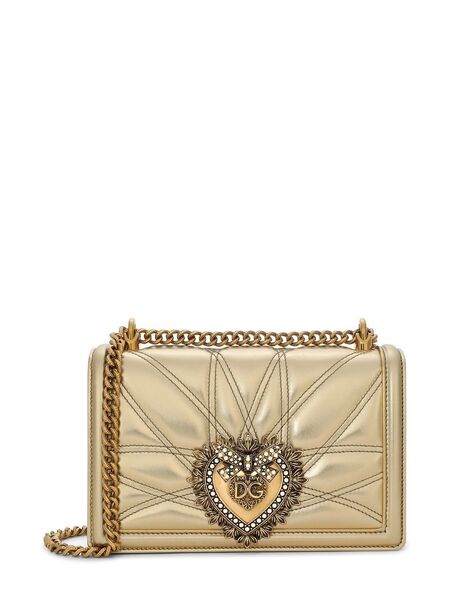  Dolce & Gabbana Medium Devotion Shoulder Bag - Gold 