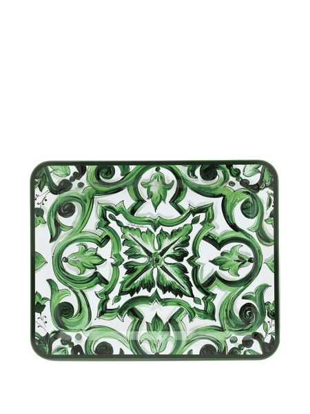  Dolce & Gabbana Medium Wooded Tray - White 