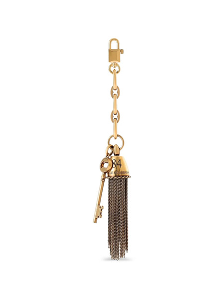  Dolce & Gabbana Metal Charm Keychain - Gold 