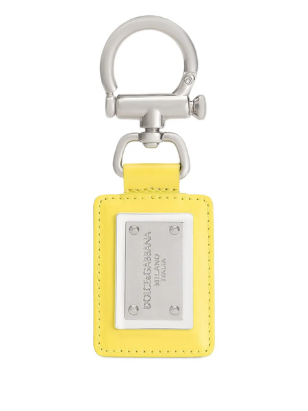  Dolce & Gabbana Metal-plaque Keychain - Yellow 