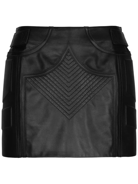  Dolce & Gabbana Mid-rise Nappa Mini Skirt - Black 