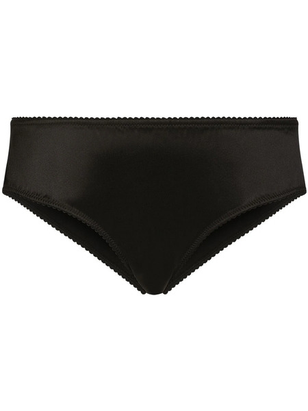  Dolce & Gabbana Mid-rise Satin Briefs - Black 