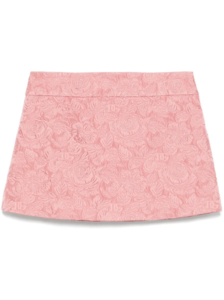  Dolce & Gabbana Mini Brocade Skirt - Pink 