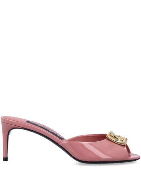  Dolce & Gabbana 70mm Dg Logo Mules - Pink 