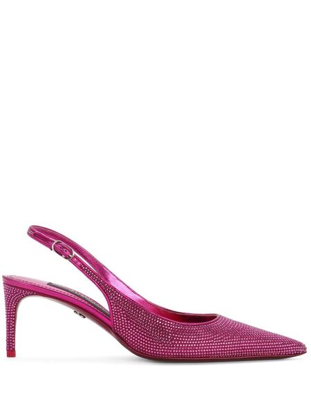  Dolce & Gabbana 60mm Rhinestone-embellished Slingback Pumps - Pink 