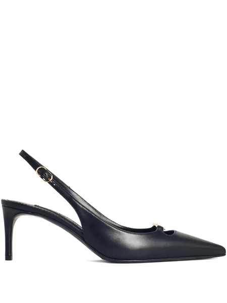  Dolce & Gabbana 70mm Slingback Logo Pumps - Black 
