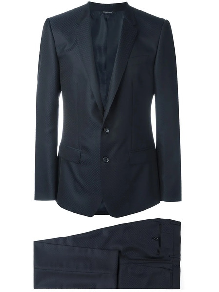  Dolce & Gabbana Patterned Suit - Blue 