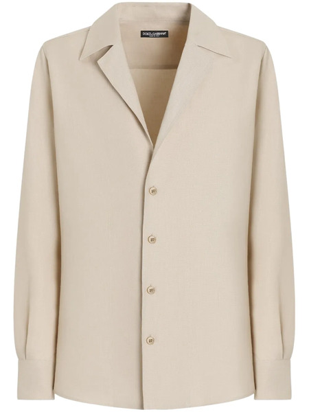  Dolce & Gabbana Peak-lapel Collar Shirt - Brown 