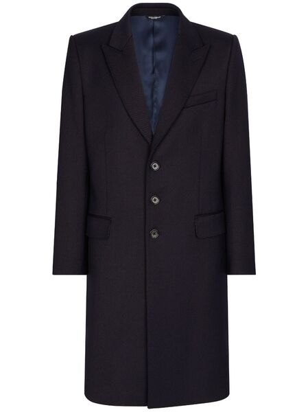  Dolce & Gabbana Peak-lapels Single-breasted Coat - Blue 
