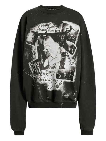  Dolce & Gabbana Photograp-print Sweatshirt - Black 