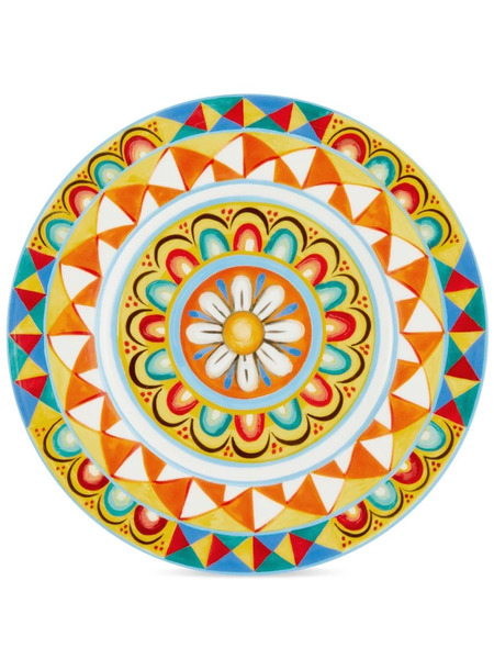  Dolce & Gabbana 2 Piece Fine Porcelain Dinner Plate Set - White 