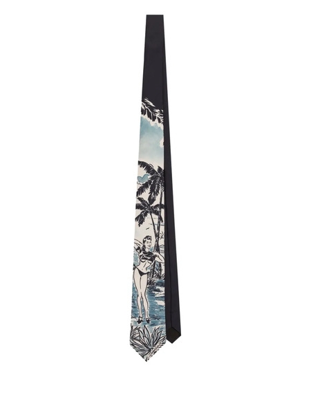  Dolce & Gabbana Pin-up Print Tie - Blue 