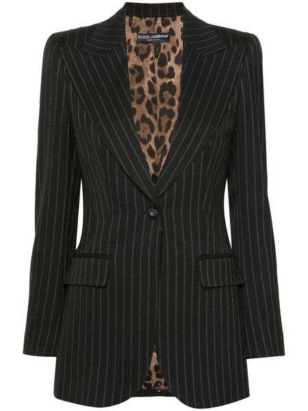  Dolce & Gabbana Pinstriped Single-breasted Blazer - Black 