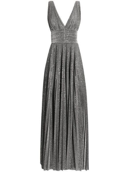  Dolce & Gabbana Plissé-effect Gown - Silver 