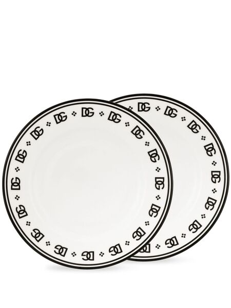  Dolce & Gabbana Porcelain Soup Plates (set Of Two) - White 