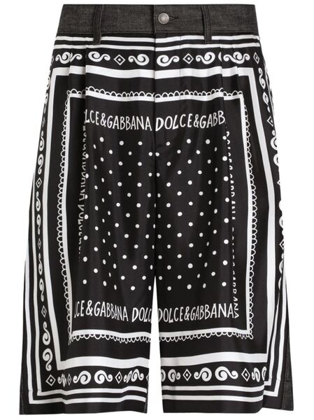  Dolce & Gabbana Printed Shorts - Black 