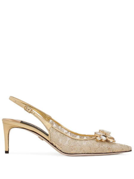  Dolce & Gabbana Rainbow Slingback Pumps - Neutrals 