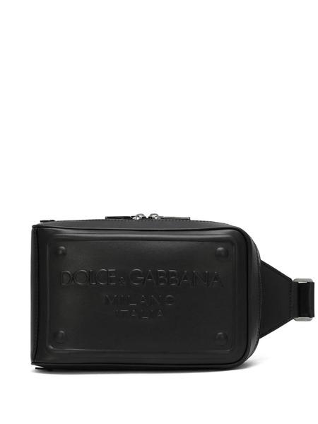  Dolce & Gabbana Raised-logo Belt Bag - Black 