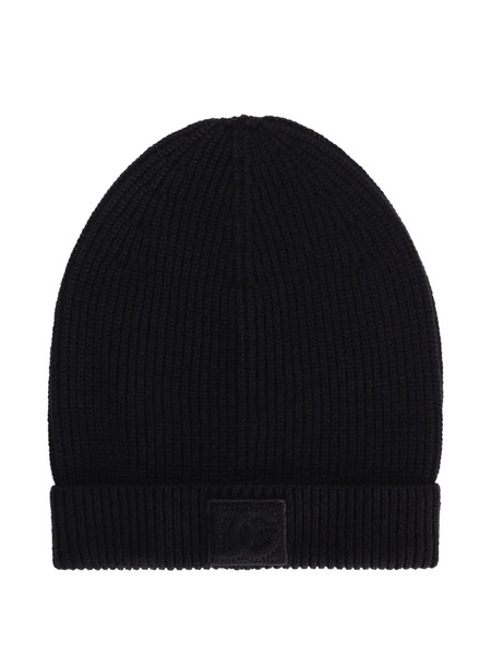  Dolce & Gabbana Ribbed Logo-patch Beanie Hat - Blue 
