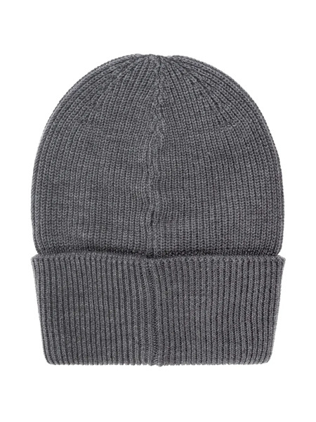  Dolce & Gabbana Ribbed Logo-patch Beanie Hat - Grey 