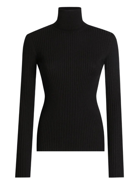  Dolce & Gabbana Ribbed Sweater - Black 