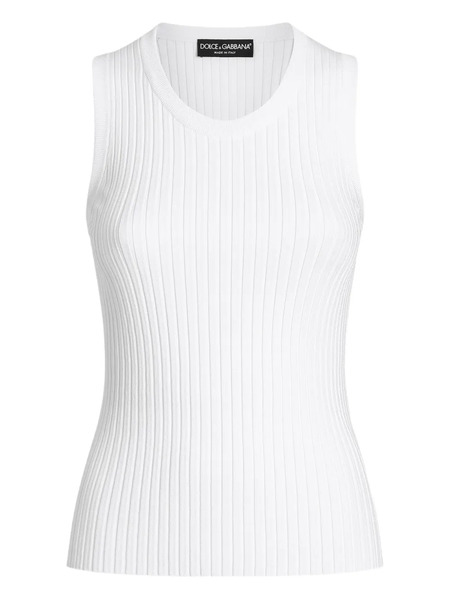  Dolce & Gabbana Ribbed Top - White 
