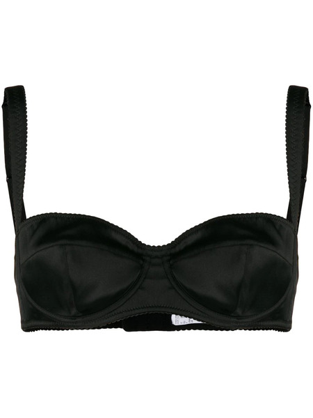  Dolce & Gabbana Satin Balconette Bra - Black 