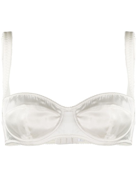  Dolce & Gabbana Satin Balconette Bra - White 