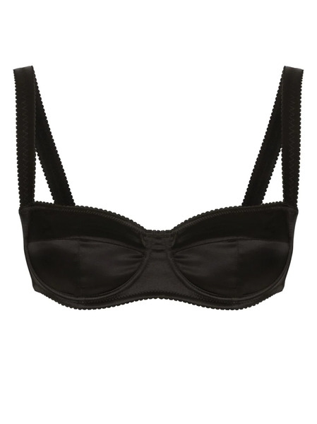  Dolce & Gabbana Satin-finish Balconette-style Bra - Black 