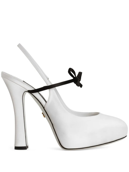  Dolce & Gabbana Satin Pumps - White 