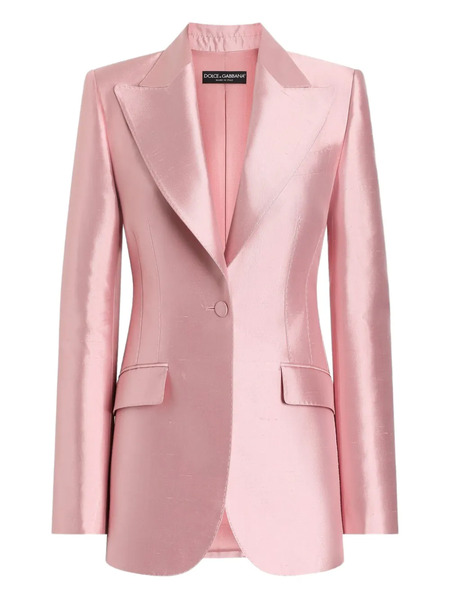  Dolce & Gabbana Satin Tailored Blazer - Pink 