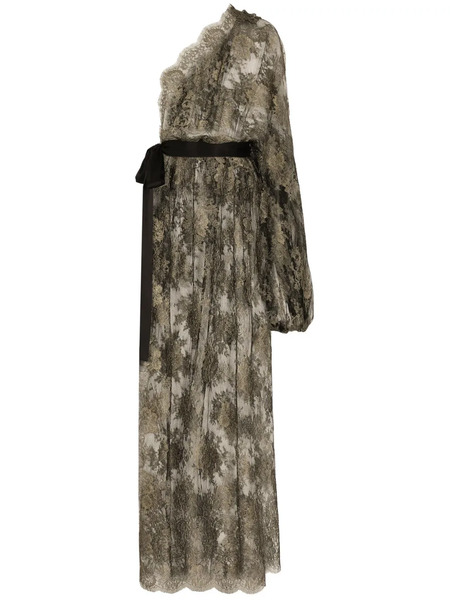  Dolce & Gabbana Semi-sheer Lace Gown - Gold 