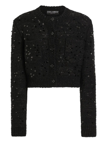  Dolce & Gabbana Sequin-embellished Cardigan - Black 