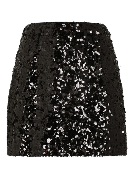  Dolce & Gabbana Sequined Mini Skirt - Black 