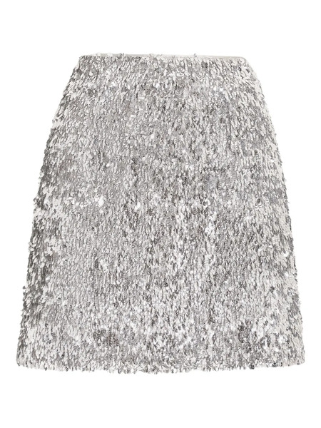  Dolce & Gabbana Sequined Mini Skirt - Silver 