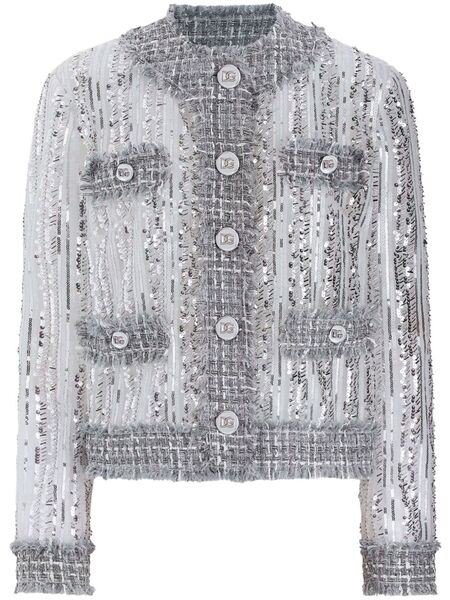  Dolce & Gabbana Sequinned Jacket - Silver 