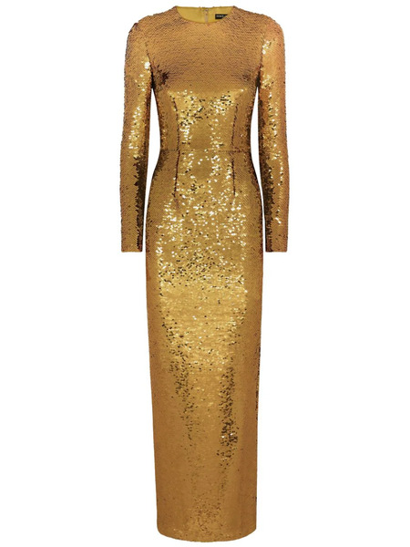  Dolce & Gabbana Sequinned Mermaid Gown - Gold 
