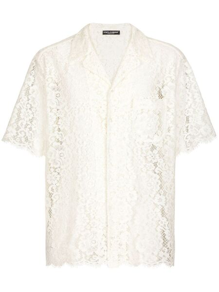  Dolce & Gabbana Sheer-coverage Lace Shirt - White 