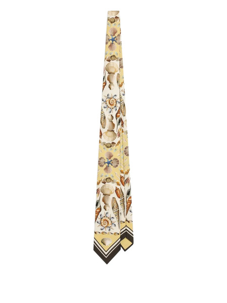  Dolce & Gabbana Shell-print Silk Tie - Yellow 