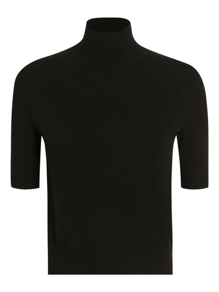  Dolce & Gabbana Short-sleeve Turtleneck Sweater - Black 