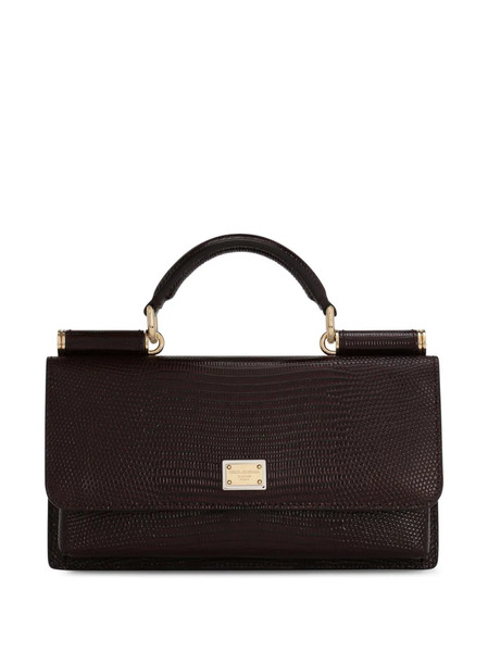  Dolce & Gabbana Sicily Leather Mini Bag - Black 
