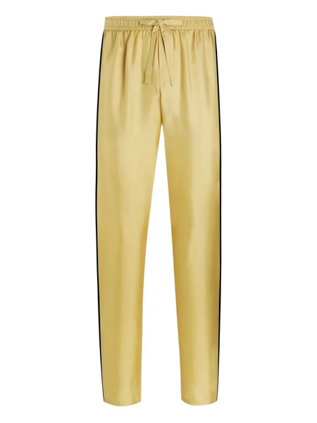  Dolce & Gabbana Side-stripe Drawstring Loungewear Trousers - Yellow 