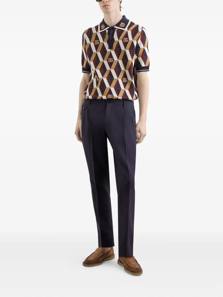  Dolce & Gabbana Silk-blend Trousers - Blue 